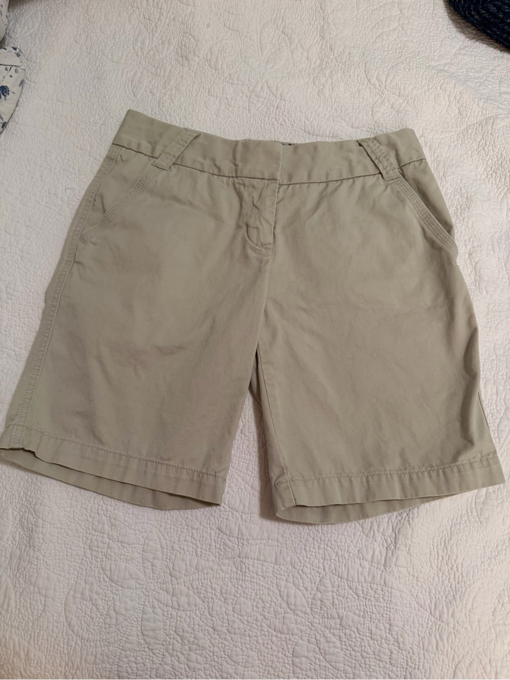 J Crew Classic Chino Shorts in Light Khaki